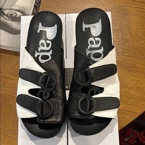 Black and White Women's Flats